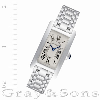 Cartier W26019L1 Americaine Tank Quartz Female 18k White Gold