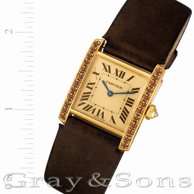 Cartier 1821 Tank Francaise Quartz Male 18k yellow gold