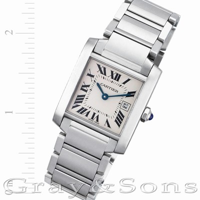 Cartier W51011Q3 Tank Francaise Quartz Unisex Stainless Steel
