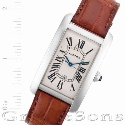 Cartier W2603256 Tank American Automatic Male 18k White Gold