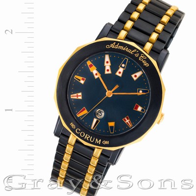 Corum 99.430.31.V585 Admirals Cup Quartz Male 18k gold & blue steel