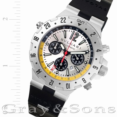 Bvlgari gmt40sfb Diagono Automatic Male Stainless Steel