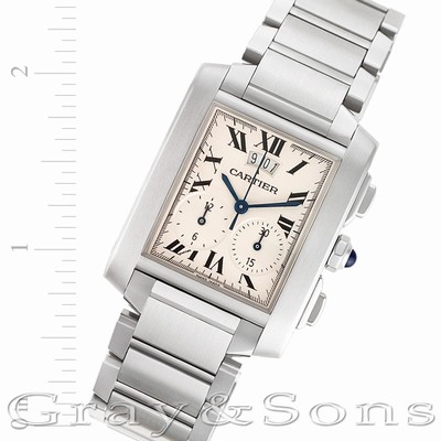 Cartier W51024Q3 Tank Francaise Quartz Male Stainless Steel