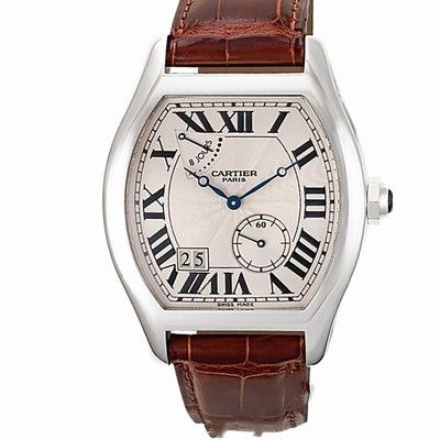 Cartier w1545951 Tortue Manual Male 18k White Gold