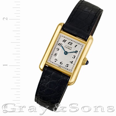 Cartier 45634 Tank Vermeil Quartz Female Vermeil