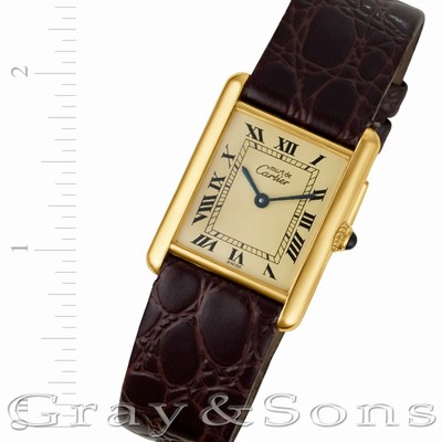 Cartier 1615 Tank Vermeil Quartz Male Vermeil