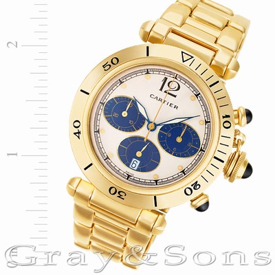 Cartier 0392 Pasha Quartz Male 18k yellow gold