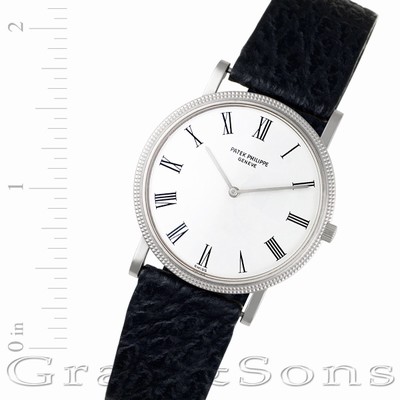 Patek Philippe 3520 Calatrava Manual Male 18k White Gold