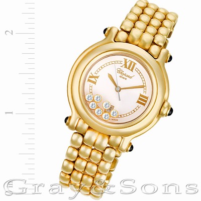 Chopard 27/6137-23 Happy Sport Quartz Female 18k yellow gold