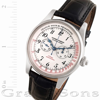 Ulysse Nardin 380-22 Pulsations 175th Manual Male 18k White Gold