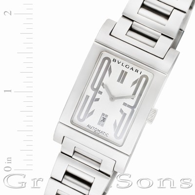 Bvlgari rt 45 s Rettangolo Automatic Male Stainless Steel