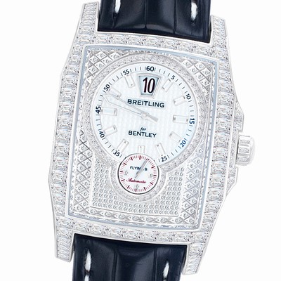 Breitling j28362 Flying B Automatic Male 18k White Gold