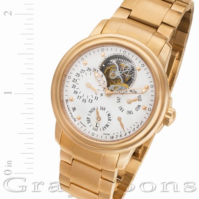 Blancpain 2625-3618a-53B Leman Perpetual Automatic Male 18k rose gold
