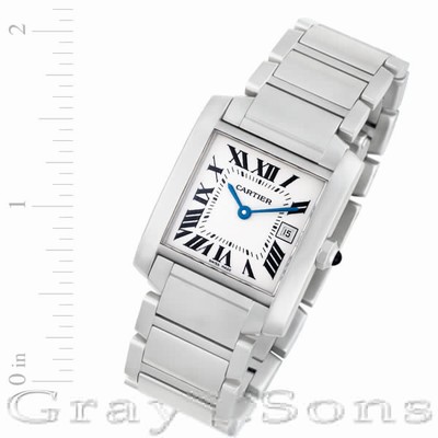 Cartier W51011Q3 Tank Francaise Quartz Unisex Stainless Steel