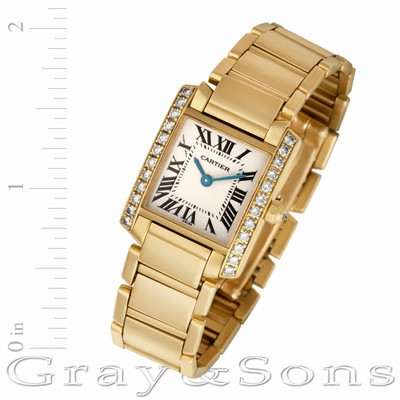 Cartier WE1001R8 Tank Francaise Quartz Female 18k yellow gold