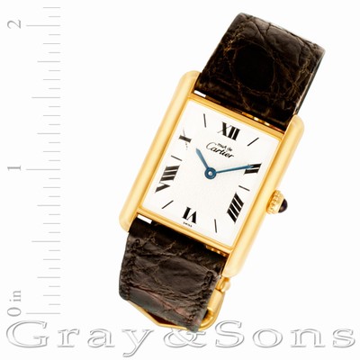 Cartier 1615 Tank Quartz Male Vermeil