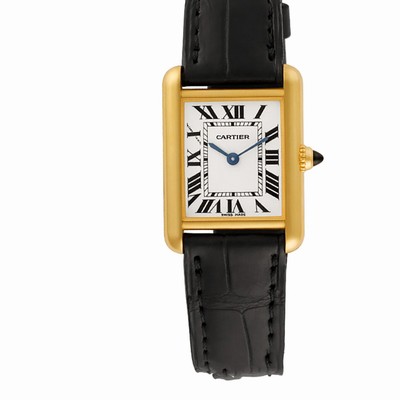 Cartier 2442 Tank Quartz Unisex 18k yellow gold
