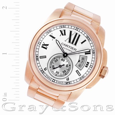 Cartier W7100018 Calibre Automatic Male 18k rose gold
