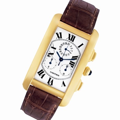 Cartier 1730 Tank American Quartz Male 18k yellow gold