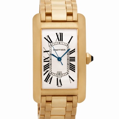 Cartier W26031K2 Tank American Automatic Male 18k yellow gold