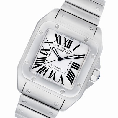 Cartier w200737G Santos 100 Automatic Male Stainless Steel
