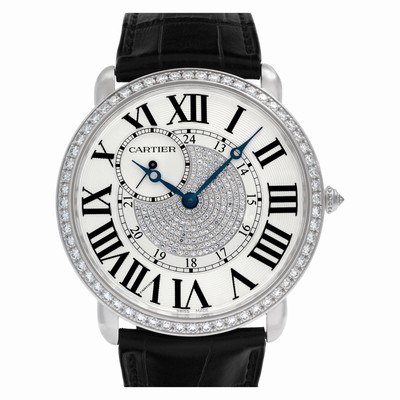 Cartier WR007004 Ronde Louis Manual Unisex 18k White Gold
