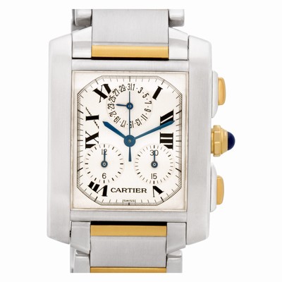 Cartier W51004Q4 Tank Francaise Quartz Male Stainless Steel