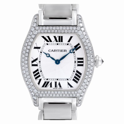 Cartier 2497 Tortue Manual Unisex 18k White Gold