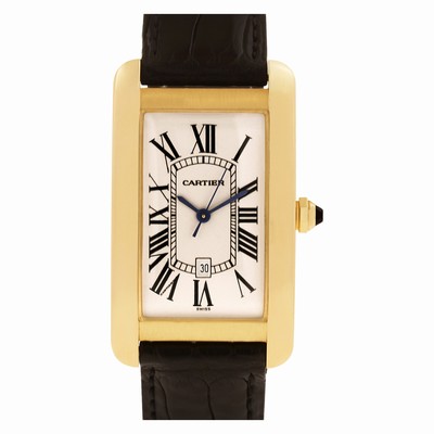 Cartier W2603156 Tank Americaine Automatic Unisex 18k yellow gold