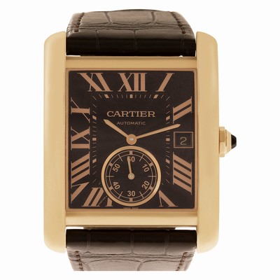 Cartier W5330002 Tank MC Automatic Male 18k Pink Gold