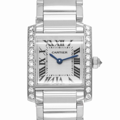 Cartier WE1002S3 Tank Francaise Quartz Female 18k White Gold