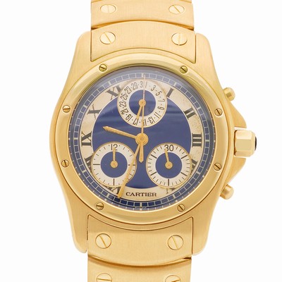 Cartier C4322 Santos Quartz Unisex 18k yellow gold