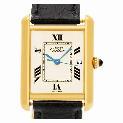 Cartier 2413 Tank Quartz Male Vermeil