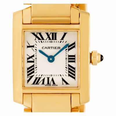 Cartier W50002N2 Tank Francaise Quartz Female 18k yellow gold