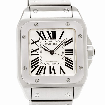 Cartier w200737g Santos 100 Automatic Male Stainless Steel