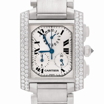 Cartier 2367 Tank Francaise Automatic Unisex 18k White Gold
