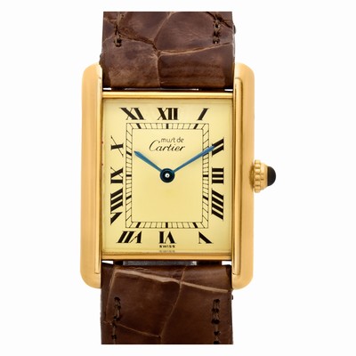 Cartier W1002753 Tank Vermeil Quartz Unisex Sterling Silver