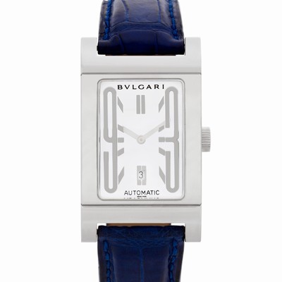 Bvlgari rt45s Rettangolo Automatic Unisex Stainless Steel