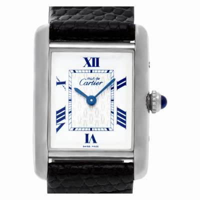 Cartier 2416 Tank Quartz Female Sterling Silver