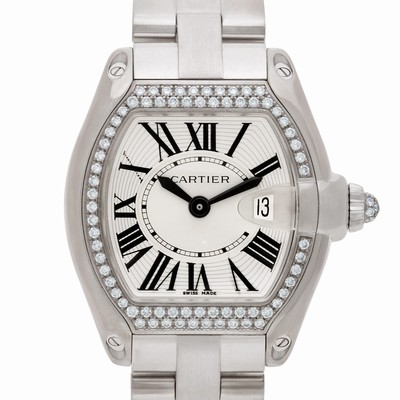 Cartier WE5002X2 Roadster Quartz Female 18k White Gold