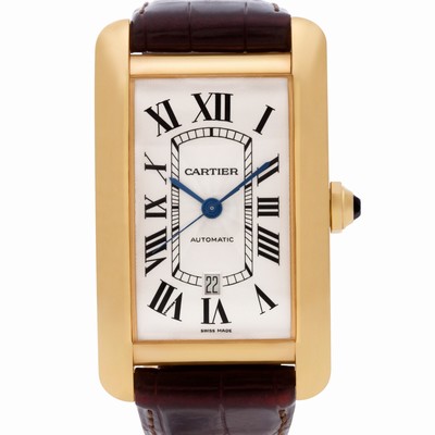 Cartier W2609856 Tank American Automatic Male 18k rose gold