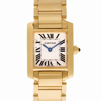 Cartier W50002N2 Tank Francaise Quartz Female 18k yellow gold