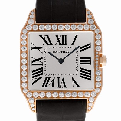 Cartier WH100751 Santos Dumont Manual Unisex 18k Pink Gold