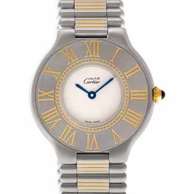 Cartier PL44613 Must de Quartz Unisex Stainless Steel & Gold Plated