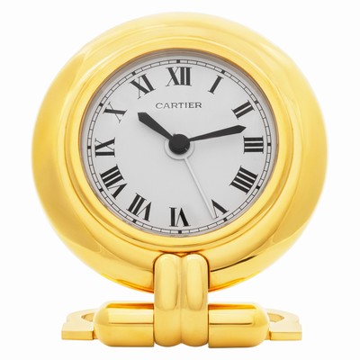 Cartier Cartier 1814 Desk Clock Quartz Unisex Gold Plate