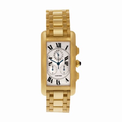 Cartier W2601156 Tank American Quartz Male 18k yellow gold