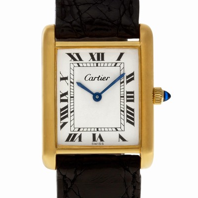 Cartier 111 Tank Manual Unisex Gold Plate