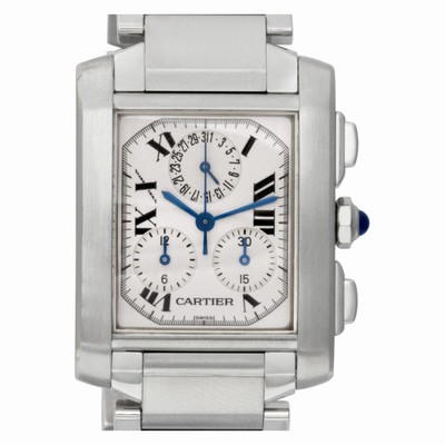 Cartier W51001Q3 Tank Francaise Quartz Male Stainless Steel