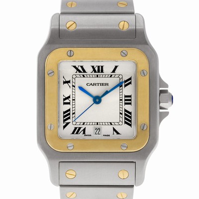 Cartier 1566 Santos Quartz Unisex 18k gold & Stainless Steel