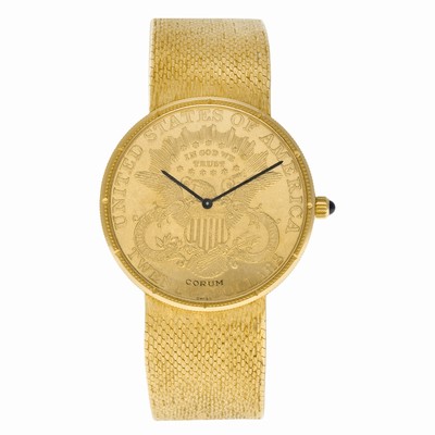 Corum $20 Coin $20 Coin Manual Male 18k yellow gold